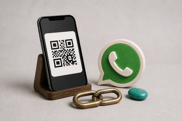 ساخت لینک واتساپ آنلاین با پیام و QR