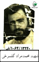 شهید محمدمراد گل سرخی فرزند اله مراد