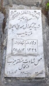 عکس مزار شهید آدیگوزل صمدی فرزند حبیب