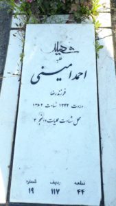 عکس مزار شهید احمد امین رعنا فرزند رضا