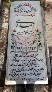 عکس مزار شهید احمد ولی فرزند غلام علی