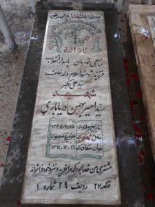 عکس مزار شهید امیربهمن دریاباری فرزند سیدعلی اکبر