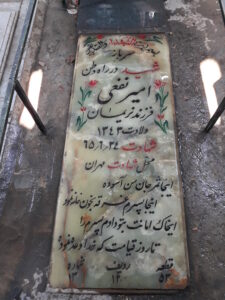 عکس مزار شهید امیر نفعی فرزند نریمان
