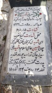 عکس مزار شهید بهروز دادخواه درآبادی فرزند عبداله