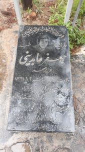 عکس مزار شهید جعفر عابدینی سفیدکمری فرزند صمد