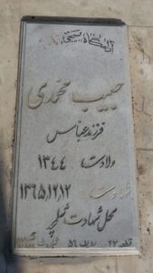عکس مزار شهید حبیب محمدی فرزند عباس علی