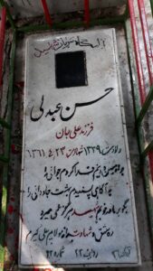 عکس مزار شهید حسن عبدلی فرزند علی جان