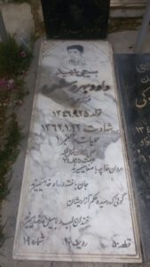 عکس مزار شهید داود بروش آذریان فرزند علی اصغر