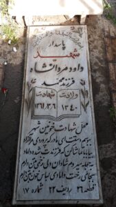 عکس مزار شهید داود مردانشاه فرزند محمد