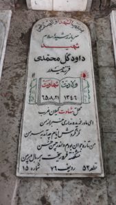 عکس مزار شهید داود گل محمدی فرزند حیدر