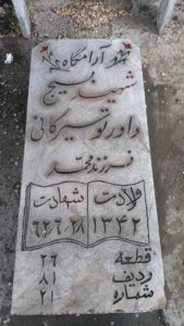 عکس مزار شهید داور توسیرکانی فرزند محمد