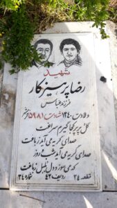 عکس مزار شهید رضا پرهیزکار فرزند عباس