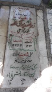 عکس مزار شهید زهرا صمدپوراق قلعه فرزند ذکرعلی