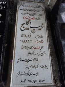 عکس مزار شهید زیبا گلیج فرزند علی
