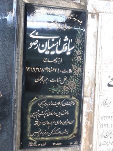 عکس مزار شهید سیاوش امینیان رضوی فرزند مهدی