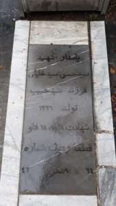 عکس مزار شهید سیدحسن سیدخلیلی باروق فرزند میرحبیب