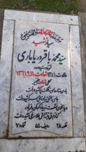 عکس مزار شهید سیدمحمدباقر دریاباری فرزند سیدصدر