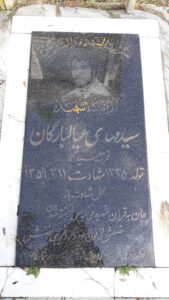 عکس مزار شهید سیدمهدی عیالبارگان فرزند سیدآقا