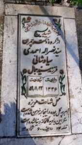 عکس مزار شهید سیدنصراله احمدی سیاوشانی فرزند سیدجمال