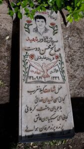 عکس مزار شهید صالح محسن دوست فرزند علی قلی