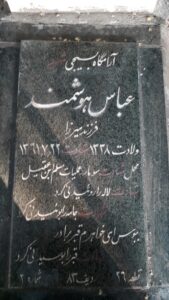 عکس مزار شهید عباس هوشمند فرزند میرزا