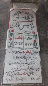 عکس مزار شهید عباس کارگری فرورتن فرزند محمد