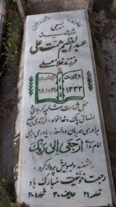 عکس مزار شهید عبدالعظیم همت علی فرزند غلام علی