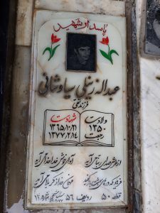 عکس مزار شهید عبداله زینی سیاوشانی فرزند تقی