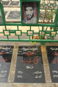 عکس مزار شهید علی اکبر خدابنده فرزند غلام رضا