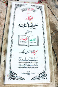 عکس مزار شهید علیرضا تنابنده فرزند مجتبی