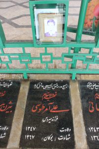 عکس مزار شهید علی آمرطوسی فرزند سیروس