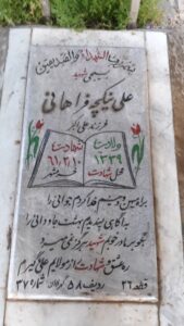 عکس مزار شهید علی نیکچه فراهانی فرزند علی اکبر