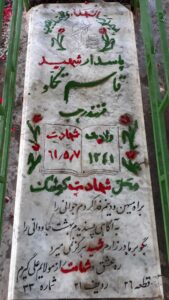 عکس مزار شهید قاسم تکلو فرزند رجب
