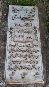 عکس مزار شهید مجتبی اورعی فرزند محمدباقر