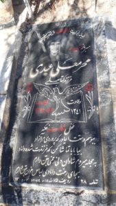 عکس مزار شهید محرم علی عبدی فرزند کتاب علی