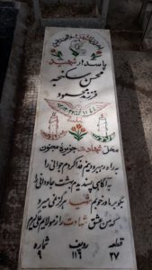 عکس مزار شهید محسن سکنجه فرزند محمود