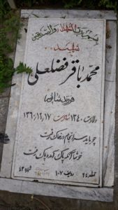 عکس مزار شهید محمدباقر فضلعلی فرزند شاپور