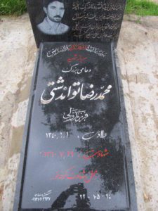 عکس مزار شهید محمدرضا تواندشتی فرزند ولی