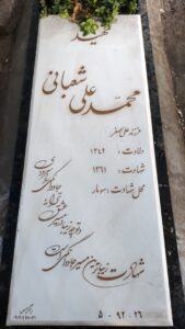 عکس مزار شهید محمدعلی شعبانی وشنوه فرزند علی اصغر