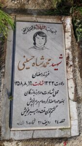 عکس مزار شهید محمد شاه حسینی فرزند رمضان