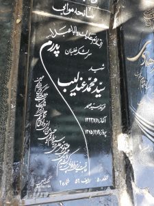 عکس مزار شهید محمد عندلیب گیوی فرزند صمد