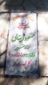 عکس مزار شهید مسعود زینالی مغانجوقی فرزند قنبر