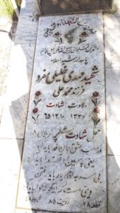 عکس مزار شهید مهدی خلیلی مفردارولی فرزند محمدعلی