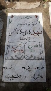 عکس مزار شهید هادی ملاکاظمی فرزند رضا